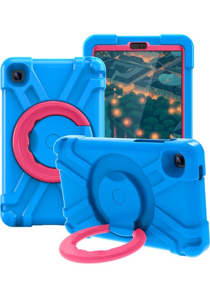 Galaxy Tab A İçin Tablet Kılıfı - Mavi - Pembe (Yurt Dışından)