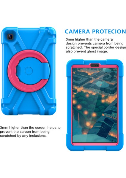 Galaxy Tab A İçin Tablet Kılıfı - Mavi - Pembe (Yurt Dışından) indirimleri