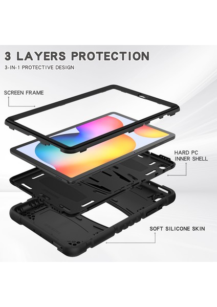 Galaxy Tab S6 Lite İçin Tablet Kılıfı - Siyah (Yurt Dışından) indirimleri