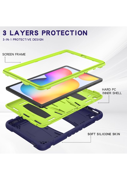 Galaxy Tab S6 Lite İçin Tablet Kılıfı - Koyu Mavi (Yurt Dışından)