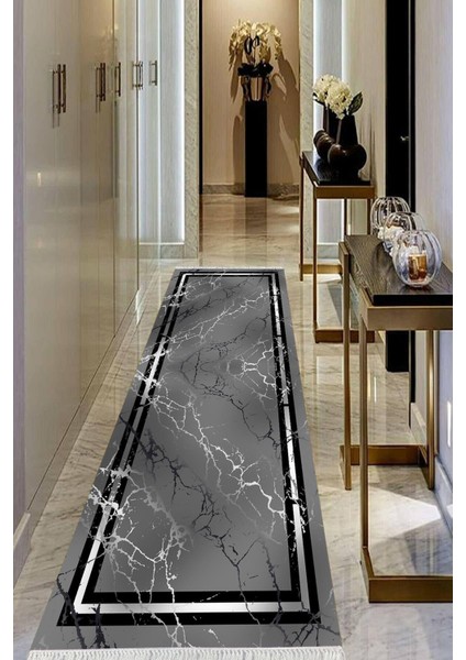 Dijital Baskılı Kaymaz Taban Yıkanabilir Modern Salon Halısı Koridor Halısı Yolluk VHU-HT-1260