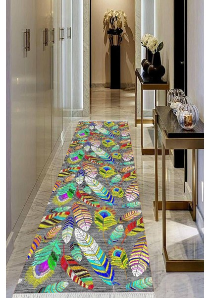 Dijital Baskılı Kaymaz Taban Yıkanabilir Modern Salon Halısı Koridor Halısı Yolluk VHU-HS-324