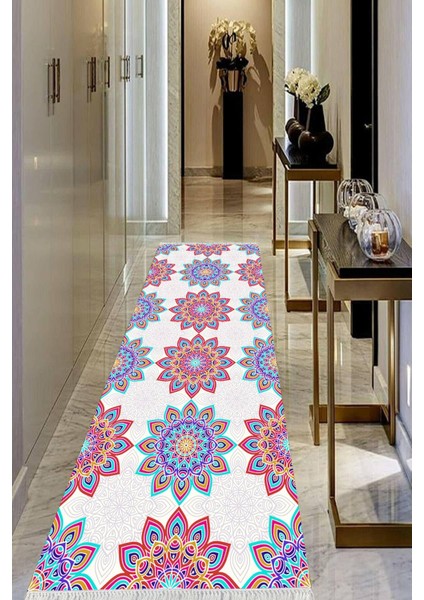 Dijital Baskılı Kaymaz Taban Yıkanabilir Modern Salon Halısı Koridor Halısı Yolluk VHU-HS-482