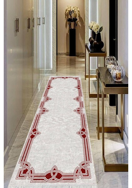 Dijital Baskılı Kaymaz Taban Yıkanabilir Modern Salon Halısı Koridor Halısı Yolluk VHU-HT-234