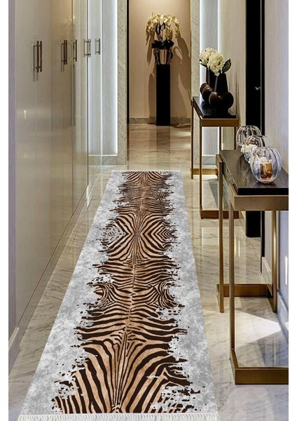 Dijital Baskılı Kaymaz Taban Yıkanabilir Modern Salon Halısı Koridor Halısı Yolluk VHU-HT-1101