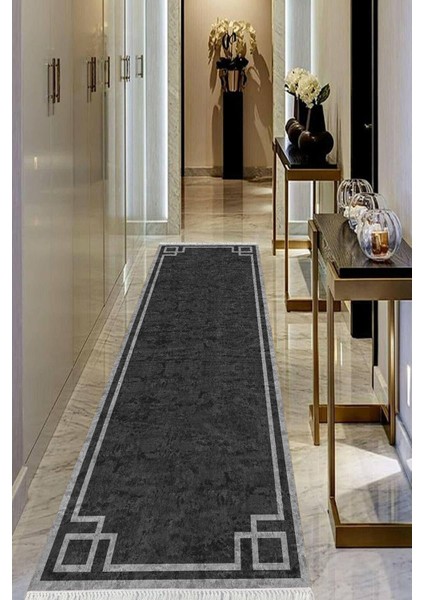 Dijital Baskılı Kaymaz Taban Yıkanabilir Modern Salon Halısı Koridor Halısı Yolluk VHU-HT-364