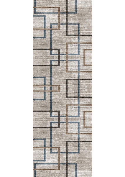 Dijital Baskılı Kaymaz Taban Yıkanabilir Modern Salon Halısı Koridor Halısı Yolluk VHU-HT-674