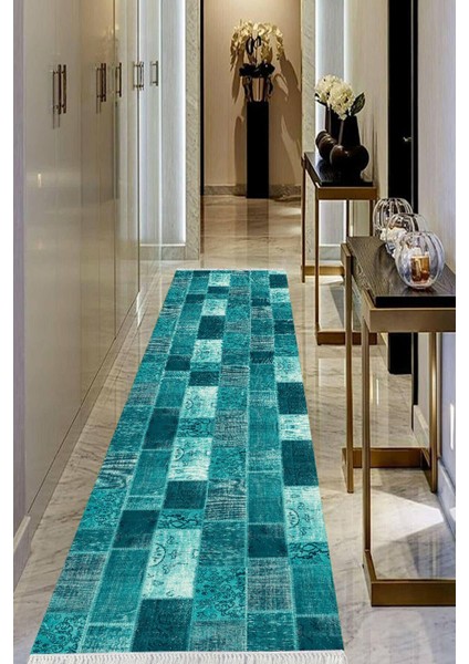 Dijital Baskılı Kaymaz Taban Yıkanabilir Modern Salon Halısı Koridor Halısı Yolluk VHU-HT-680