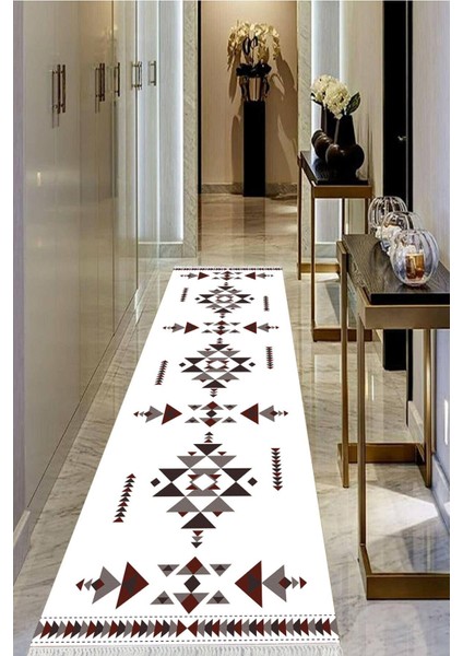 Dijital Baskılı Kaymaz Taban Yıkanabilir Modern Salon Halısı Koridor Halısı Yolluk VHU-SD-1062