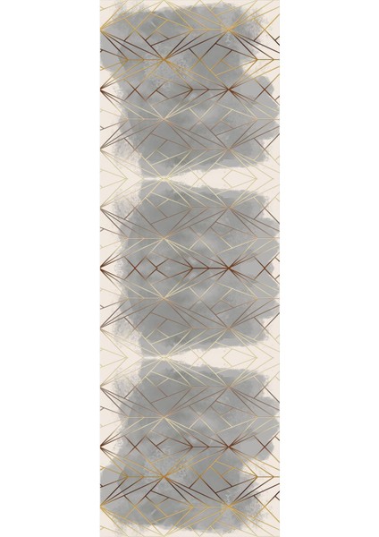 Dijital Baskılı Kaymaz Taban Yıkanabilir Modern Salon Halısı Koridor Halısı Yolluk VHU-HT-1382