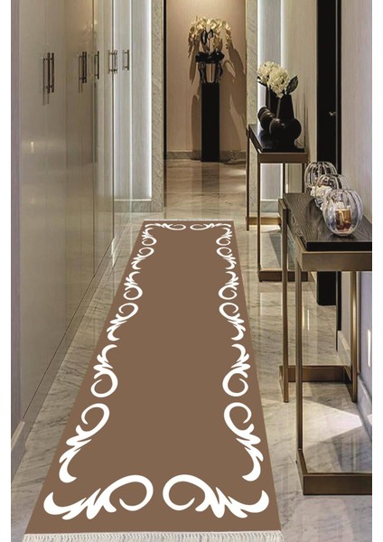 Dijital Baskılı Kaymaz Taban Yıkanabilir Modern Salon Halısı Koridor Halısı Yolluk VHU-HT-874
