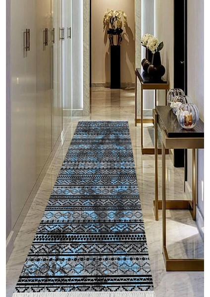 Dijital Baskılı Kaymaz Taban Yıkanabilir Modern Salon Halısı Koridor Halısı Yolluk VHU-HY-1280