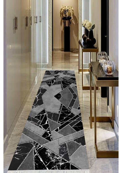 Dijital Baskılı Kaymaz Taban Yıkanabilir Modern Salon Halısı Koridor Halısı Yolluk VHU-HT-165