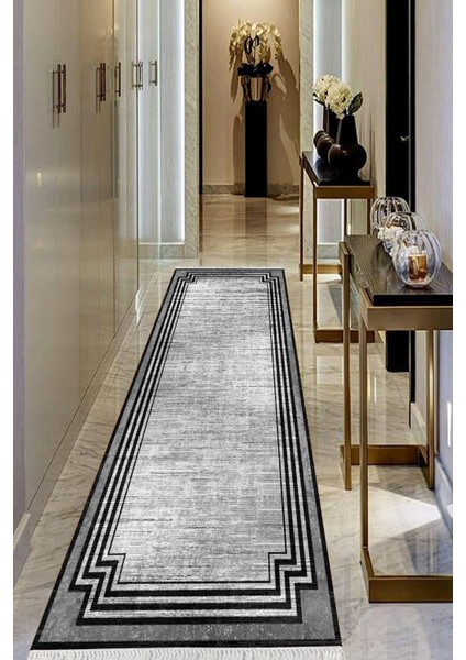 Dijital Baskılı Kaymaz Taban Yıkanabilir Modern Salon Halısı Koridor Halısı Yolluk VHU-HT-664
