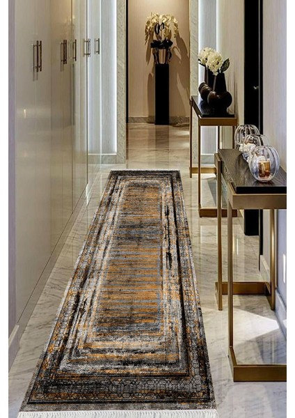 Dijital Baskılı Kaymaz Taban Yıkanabilir Modern Salon Halısı Koridor Halısı Yolluk VHU-HT-967
