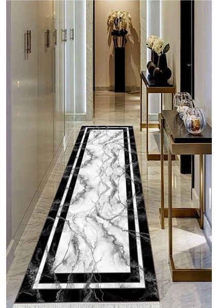 Dijital Baskılı Kaymaz Taban Yıkanabilir Modern Salon Halısı Koridor Halısı Yolluk VHU-SD-501