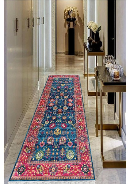 Dijital Baskılı Kaymaz Taban Yıkanabilir Modern Salon Halısı Koridor Halısı Yolluk VHU-HY-894