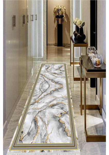 Dijital Baskılı Kaymaz Taban Yıkanabilir Modern Salon Halısı Koridor Halısı Yolluk VHU-HY-966