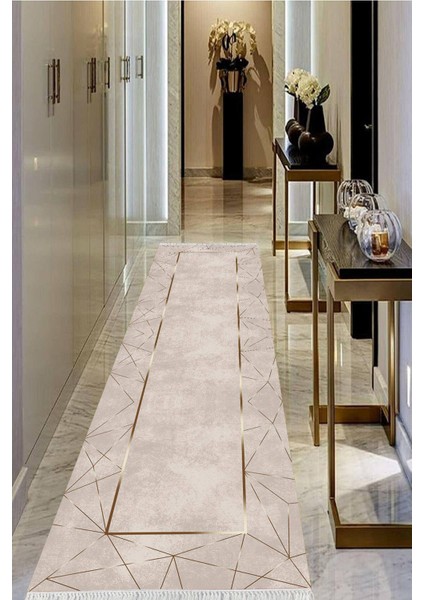 Dijital Baskılı Kaymaz Taban Yıkanabilir Modern Salon Halısı Koridor Halısı Yolluk VHU-SD-532