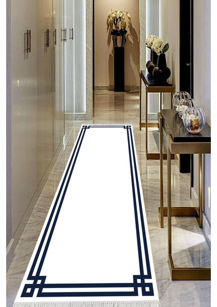 Dijital Baskılı Kaymaz Taban Yıkanabilir Modern Salon Halısı Koridor Halısı Yolluk VHU-HT-436