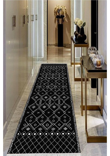 Dijital Baskılı Kaymaz Taban Yıkanabilir Modern Salon Halısı Koridor Halısı Yolluk VHU-SD-556