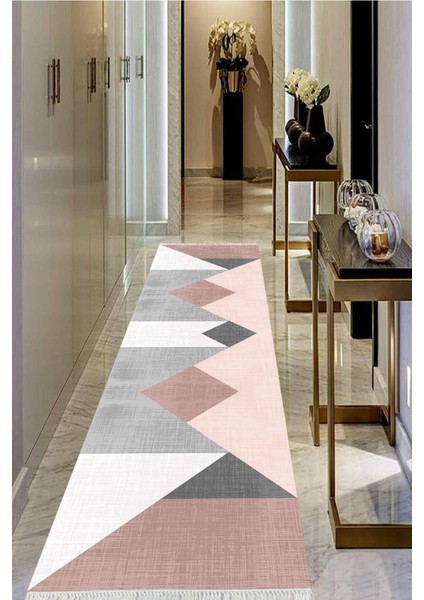 Dijital Baskılı Kaymaz Taban Yıkanabilir Modern Salon Halısı Koridor Halısı Yolluk VHU-SD-554