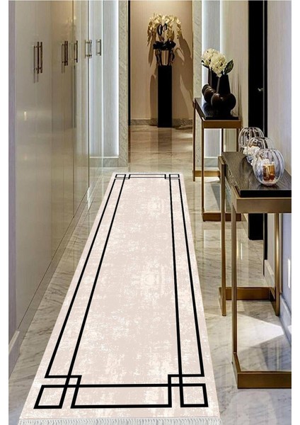 Dijital Baskılı Kaymaz Taban Yıkanabilir Modern Salon Halısı Koridor Halısı Yolluk VHU-SD-601