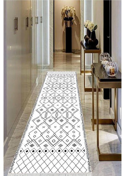 Dijital Baskılı Kaymaz Taban Yıkanabilir Modern Salon Halısı Koridor Halısı Yolluk VHU-SD-557