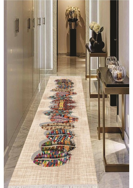 Dijital Baskılı Kaymaz Taban Yıkanabilir Modern Salon Halısı Koridor Halısı Yolluk VHU-SD-561