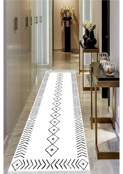 Dijital Baskılı Kaymaz Taban Yıkanabilir Modern Salon Halısı Koridor Halısı Yolluk VHU-SD-562