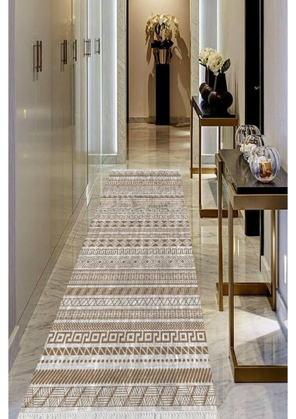 Dijital Baskılı Kaymaz Taban Yıkanabilir Modern Salon Halısı Koridor Halısı Yolluk VHU-HT-930