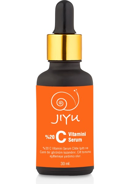 C Vitamini Aydınlatıcı ve Ton Eşitleyici Cilt Bakım Serumu 30 ml. (%20 Ascorbic Acid, Niacinamide, Hyaluronic Acid)