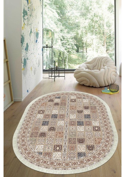 Dijital Baskılı Kaymaz Taban Yıkanabilir Oval Salon Halısı Mutfak Halısı Yolluk Vho-Ht-29