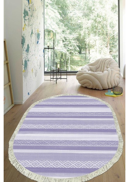 Dijital Baskılı Kaymaz Taban Yıkanabilir Oval Salon Halısı Mutfak Halısı Yolluk VHO-HT-1009