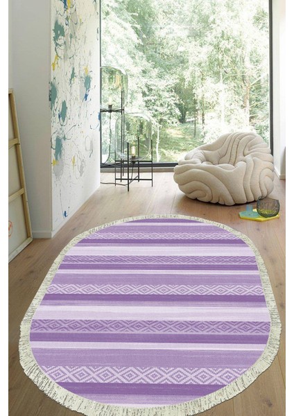 Dijital Baskılı Kaymaz Taban Yıkanabilir Oval Salon Halısı Mutfak Halısı Yolluk VHO-HT-1011