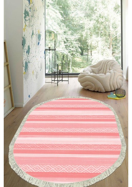 Dijital Baskılı Kaymaz Taban Yıkanabilir Oval Salon Halısı Mutfak Halısı Yolluk VHO-HT-1013
