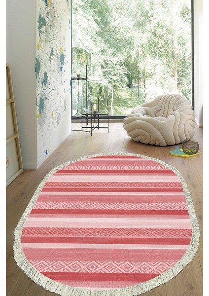 Dijital Baskılı Kaymaz Taban Yıkanabilir Oval Salon Halısı Mutfak Halısı Yolluk VHO-HT-1002