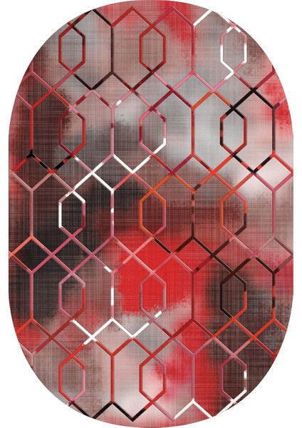 Dijital Baskılı Kaymaz Taban Yıkanabilir Oval Salon Halısı Mutfak Halısı Yolluk VHO-HT-1394