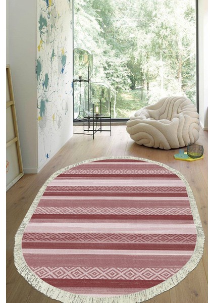 Dijital Baskılı Kaymaz Taban Yıkanabilir Oval Salon Halısı Mutfak Halısı Yolluk VHO-HT-1003