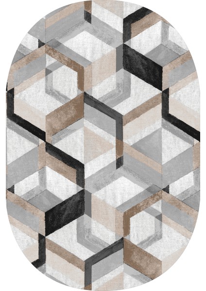 Dijital Baskılı Kaymaz Taban Yıkanabilir Oval Salon Halısı Mutfak Halısı Yolluk VHO-HT-176 fiyatları