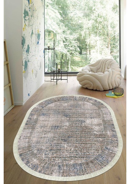 Dijital Baskılı Kaymaz Taban Yıkanabilir Oval Salon Halısı Mutfak Halısı Yolluk VHO-HT-360