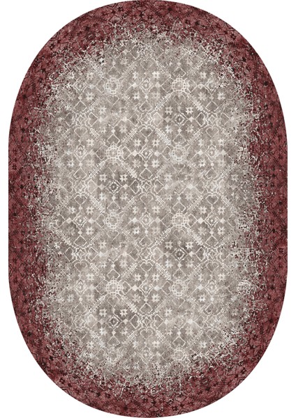 Dijital Baskılı Kaymaz Taban Yıkanabilir Oval Salon Halısı Mutfak Halısı Yolluk VHO-HT-247