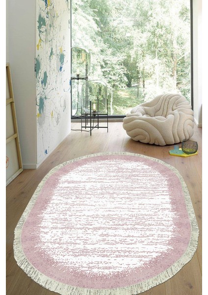 Dijital Baskılı Kaymaz Taban Yıkanabilir Oval Salon Halısı Mutfak Halısı Yolluk VHO-HT-509