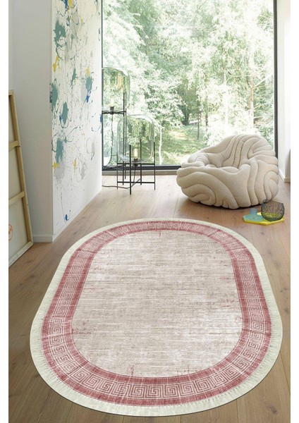 Dijital Baskılı Kaymaz Taban Yıkanabilir Oval Salon Halısı Mutfak Halısı Yolluk VHO-HT-668