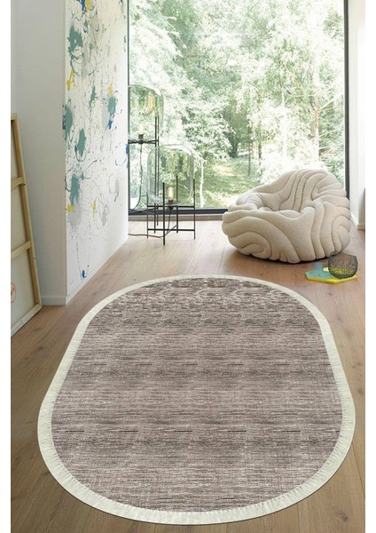 Dijital Baskılı Kaymaz Taban Yıkanabilir Oval Salon Halısı Mutfak Halısı Yolluk VHO-HY-1251
