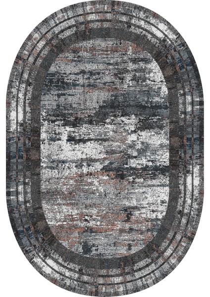 Dijital Baskılı Kaymaz Taban Yıkanabilir Oval Salon Halısı Mutfak Halısı Yolluk VHO-HY-1316