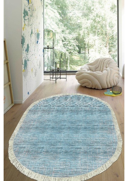 Dijital Baskılı Kaymaz Taban Yıkanabilir Oval Salon Halısı Mutfak Halısı Yolluk VHO-HY-1281