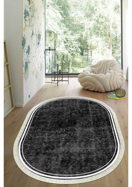 Dijital Baskılı Kaymaz Taban Yıkanabilir Oval Salon Halısı Mutfak Halısı Yolluk VHO-SD-246