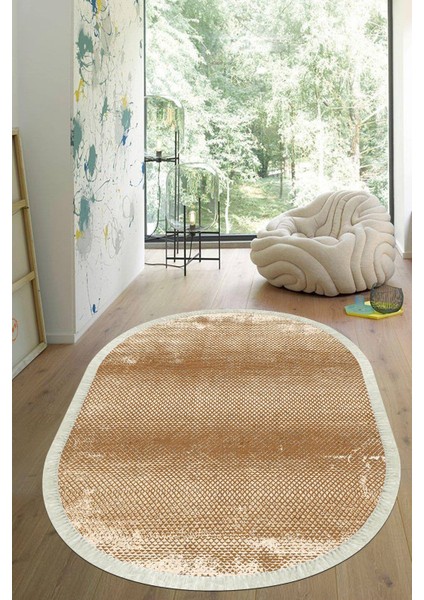 Dijital Baskılı Kaymaz Taban Yıkanabilir Oval Salon Halısı Mutfak Halısı Yolluk VHO-SD-343