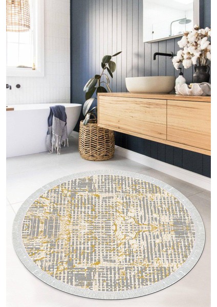 Dijital Baskılı Kaymaz Taban Yıkanabilir Yuvarlak Salon Halısı Mutfak Halısı Paspas Vhyu-Ht-35